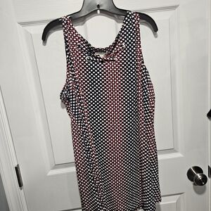 Cato Red and White Polka Dot Top